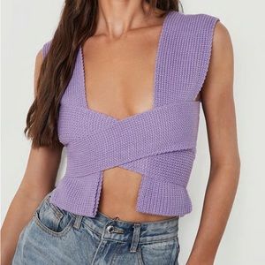 Purple Knit Multi Way Top